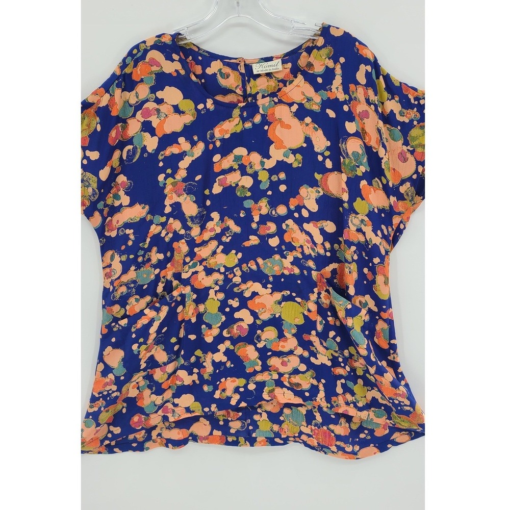 Komil Boxy Oversized‎ Maximalism Women Blouse Top Medium Art Teacher Lagenlook